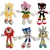 Animali di peluche Super Sonic da 20-28 cm sei animali di peluche di cartoni animati di riccio