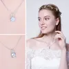 Подвески JewelryPalace, 1,2 карата, огранка принцессы, синий топаз, стерлинговое серебро 925 пробы, ожерелье для женщин, без цепочки