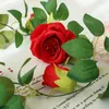Artificial Roses Silk Fake Flower Vine Wedding Floral 2m Simulation Flowers Champagne Rose Home Shopping Mall Decoration 240301
