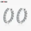 OEVAS – boucles d'oreilles en argent Sterling 100% 925 véritable, 2,6 ct, cerceaux scintillants pour femmes, fête de mariage, bijoux fins de luxe, cadeau 240227