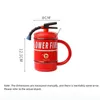 Creative Ceramic Cup Fire släckare form rolig mugg hemmakontor kaffemuggar med lock och sked perfekt gåva till brandmän 240304