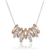Colliers de perles plaqués platine et or 18 carats, véritable cristal autrichien, collier de Costume à la mode, bijoux B13229I