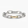 Designer de jóias davids yurmas pulseira dy simples e elegante popular tecido torcido corda anel davids pulseira davids pulseira
