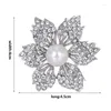 Brooches Fashion Pearl Round Flower Brooch Accessories Selling Ladies Jewelry Scarf Buckle Alloy