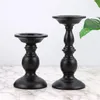 Candelabros Conjunto de soporte negro Vidrio plano Cónico de pared Geométrico Redondo Hierro forjado Candelabro Escritorio