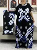 Ethnische Kleidung Neueste African Dashiki Solide Baumwolle Floral Sommerkleid Gedruckt Kurzarm Lose Frauen Casual Mit Schal