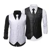 Men's Vests Cashew Nut Print Waistcoat Tie Kerchief Set Stylish With Business For Spring