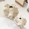 Creative Irregular Wrinkle Vase Abstract Crafts Ceramic Flower Pots Desk Decoration Porcelain Flowers Arrangement Floral Vases 240229