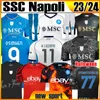 4xl 23 24 SSC Napoli Maradona Soccer Jerseys Christmas Halloween Burlon Maglietta Da Calciatore Osimhen Insigne 2023 2024 SSC Naples Maglia Men Kids Football Shirts