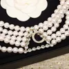 Collier pendentif à breloques de qualité de luxe avec diamant et design creux style plusieurs couches en plaqué or 18 carats avec cachet de boîte PS7290289j