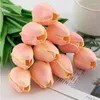 Decorative Flowers 5/10Pcs Mini PU Tulip Simulation Home Garden Wedding Party Supplies Bridal Bouquet Quality Artificial Decoration