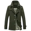 Drop Autumn Men Trench Coat Mens Solid Slim Fit Business Cotton Man Casual Outwear S-4XL AXP239240311