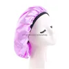 Bonnet / Crâne Caps Solide Couleur Doux Satin Chapeau De Nuit Bonnet Pour Femmes Lady Fille Élastique Sommeil Soins Des Cheveux Accessoires De Mode Drop Livrer Dhhqt