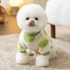 Dog Apparel Winter Hoodie Pullover Clothing Can Pull Bag Green Pet Puppy Teddy Soft Warm Supplies Clothes