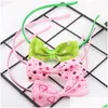 Headbands Handmade Heart Bowknot Hairbands For Girls Children Solid Color Party Club Decor Headwear Fashion Accessories Drop Delivery Dhdjk