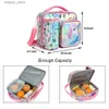 Bento-Boxen Lunchbox-Tasche für Kinder, Einhorn-Muster, Lunchtasche, Tragetasche, Oxford-Lunchtasche, Isolierpaket, tragbar, mit Flaschentasche 2022 L240311