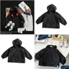 Jacken Kinder Herbst Mantel 2024 Koreanische Stil Coole Modische Junge Dunkelschwarz Hut Warme Top Baby Bequeme Kleidung Drop Lieferung kid OT1Ih