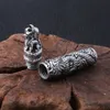 S990 Sterling Silver Vintage Memorial Thai Silver Ancient Bottle Jewelry Dragon Design Punk Mens Pendant Holder Ash Urn Necklace290G