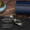 Watch Boxes Leather Case Roll Personalized Luxury 3 Slot Portable Organizer Storage Box Travel Watches Holder Display Shockproof