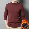 Men's Sweaters Men Sheep Wool Worsted Extra Thick Sweater 2024 Autumn Spring O-neck Pure Long Sleeve Man Warm Knit Jumper Pullover