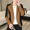 Мужские костюмы Корейская мода Лоскутная куртка для мужчин Slim Fit Повседневные пиджаки Деловой социальный пиджак Masculino Уличная одежда 2024 Весна