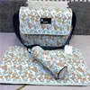 Borsa per pannolini per mamma e bambino Set da 3 pezzi marrone moda Borsa a tracolla multifunzionale stampata di design di alta qualità per mamma e ragazza Idee regalo per la famiglia G10