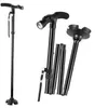 Collapsible Telescopic Folding Elder Cane LED Walking Trusty Sticks Crutches for Mother The Fathers Outdoor Climbing 240306
