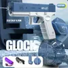 Gun Toys Full Automatic Water Gun Summer Toy Electric Glock Pistol Shooting Water Spray Games High-pressure Beach Toys For Kids Adults L240311
