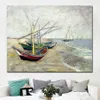 Wall Sailboat by Vincent Van Gogh Famous Artist Impressionism Art Print Poster Wall Picture Canvas Oil Painting2841