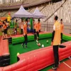 wholesale 9mLx6mW con 16 palle Attraente gioco gonfiabile con palla da biliardo Parco giochi Calcio Tavolo da biliardo Gonfiabili Palla da biliardo far esplodere campo da calcio da biliardo