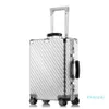 Koffers 20 24 29 inch luxe koffer trolly tas vintage aluminium bagage met wielen292Y