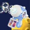 Zabawki pistoletu Rakiet Bubble Maszyna LED LED Electric Bubble Bubble Pistolet Automatyczna suszarka do włosów na zewnątrz impreza wodna zabawka Dzieci Bubble Prezent L240311