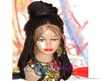 Perruque cornrow entièrement nouée à la main, couleur noire, marron, blonde, tresses en boîte, perruque avant en dentelle avec cheveux de bébé pour l'Amérique et l'Afrique wom6946299