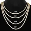 سعر الجملة في الأسهم 925 Sterling Silver Tennis Chain 2mm-5mm VVS Necklace Moissanite Necklace for Fine