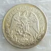 MO 1Sin circular 1902 México 1 Peso Moneda extranjera de plata Adornos artesanales de latón de alta calidad 197z