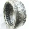 Allemagne Silver Coin Ring 5 MARK 1888 Plaqué argent fait à la main dans les tailles 8-16334U