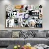 Banksy Graffiti Collage Art Pop Canvas Painting Plakaty i wydruki Cuadros Wall Art for Living Room Decor 2589