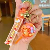 2024 Nightlight Liquid Keychain Creative Flowing Sand Bottle Keychain Women's Bag Pendant Car Keychain Small Jewelry Cute Gift