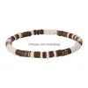 Bracelets de charme brins de pierre naturelle en bois perlé élastique pour femmes hommes amoureux bijoux d'été faits à la main livraison directe Dh9Dr