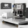 Moderbrädor Desktop Motherboard Intel G41 Chipset Socket LGA 775 Mainboard SATA2.0 Port DDR3 1066/133Hz Support Xeon Drop Delivery Co Otwv4