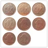 US A set of1800-1808 8pcs Draped Bust Half Cent Copper Craft Copy Decorate Coin Ornaments home decoration accessories239p