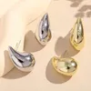 Ohrstecker Vintage Gold Farbe Chunky Water Drop Dome Für Frauen Trendy Punk Glossy Tear Ohrring Schmuck Zubehör