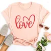 Женские футболки Love Tshirt Готическая женская одежда на День святого Валентина Винтажная рубашка Топы Эстетическая одежда Harajuku M