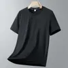 T-shirt a maniche corte tinta unita pesante da uomo estiva T-shirt da uomo a maniche corte in tinta unita allentata T-shirt da uomo di marca alla moda Abiti bianchi