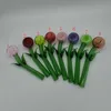 Latest Pyrex Roses Glass Pipe 8 colors Smoking Tobacco hand Pipes cigarette filter oil Burners Bowl tool accessories