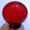 Boule de verre à vin rouge, boule de cristal rouge artificielle, diamètre de la boule de verre rouge 8cm258R