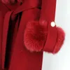 Inverno Wuhuang Autunno e Nuovo Haining Cappotto di Pelliccia di Lana Double Face Colletto di Volpe Capelli a Maniche Lunghe da Donna 29
