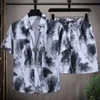 Mens Hawaiian Beach Set Single Breasted Short Sleeve Shirt and Shorts Casual Summer Vacation Travel Outfit 240307