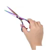 Hair Scissors 2Pcs Cutting Set Thinning Scissor Hairs Shear Kit For Hairdressing Salon Haircut Tool Toadt Children Drop Delivery Produ Otgrb
