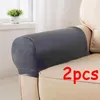 Stol täcker 2st PU LEATHER SOFA ARMREST Elastic Handduk Couch Protector avtagbar fåtöljdekor266T